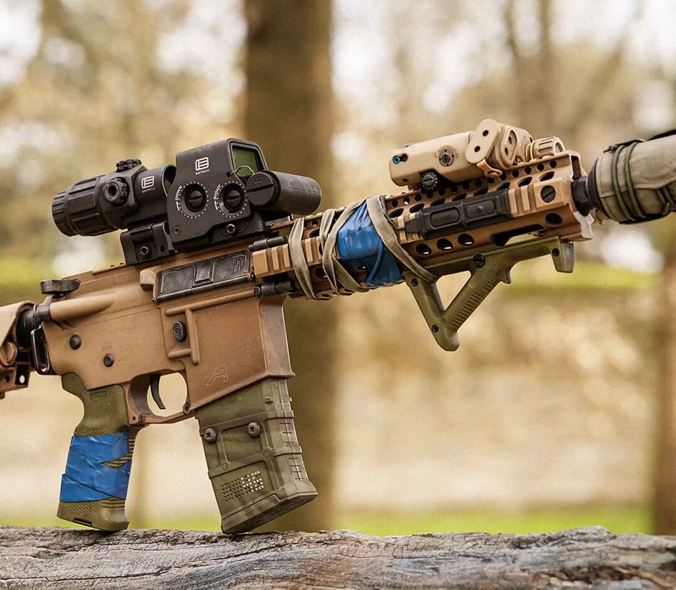 Assault Rifle AR-15 Low-poly 3D model_0