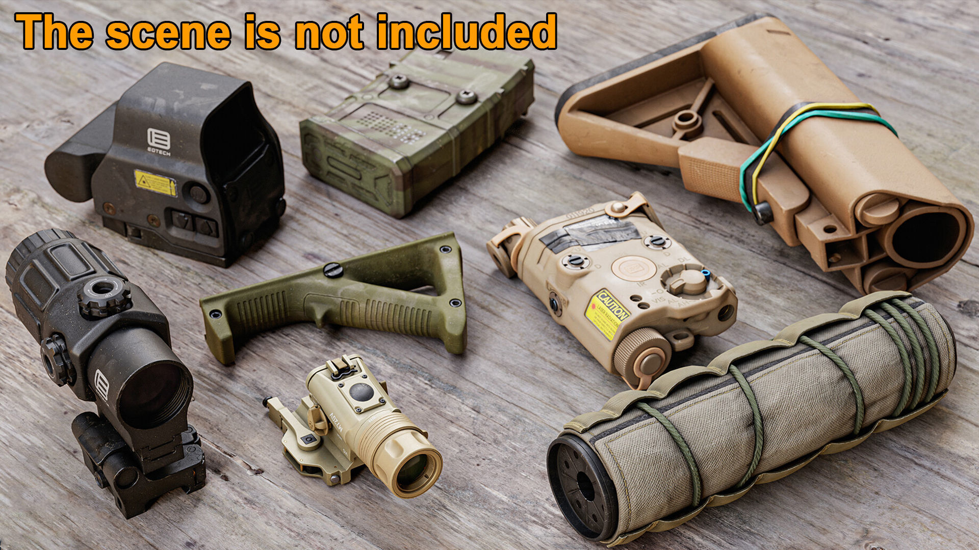 Assault Rifle AR-15 Low-poly 3D model_8