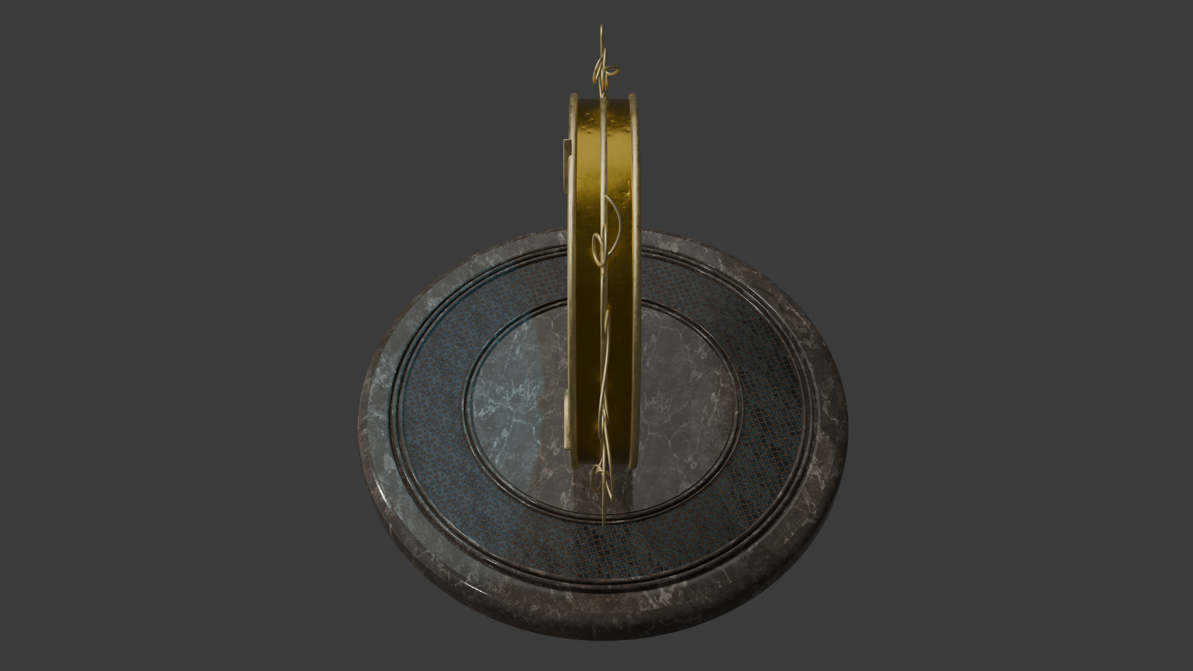  High Poly Fantastic Gold Portal  3D model_6