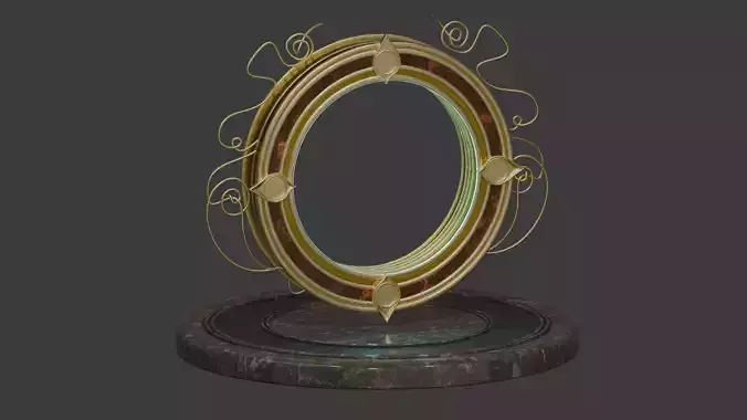  High Poly Fantastic Gold Portal 