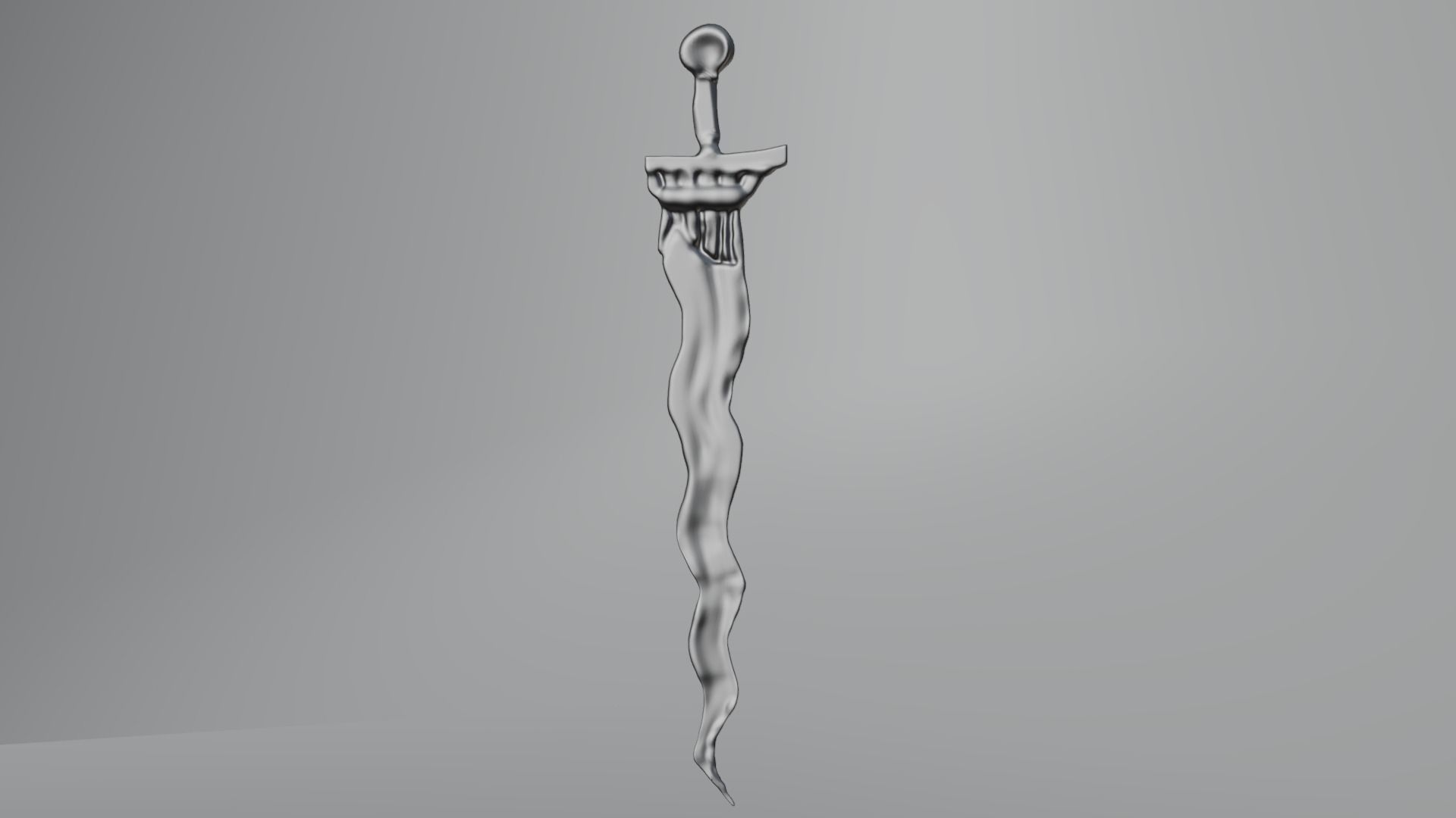 Keris Dagger 3D model_9