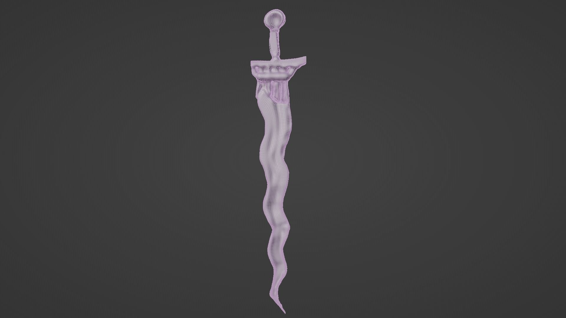 Keris Dagger 3D model_14