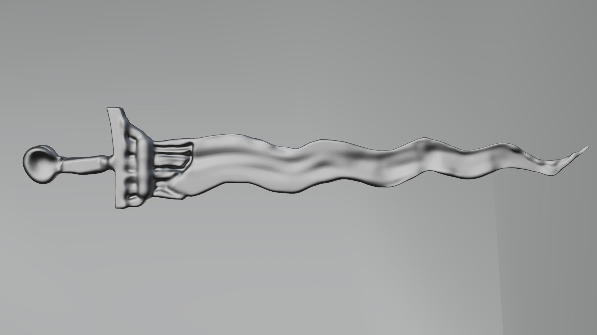 Keris Dagger 3D model_10