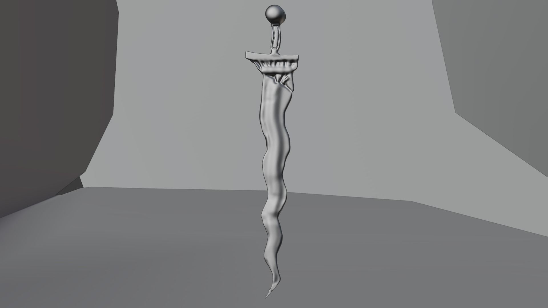 Keris Dagger 3D model_8