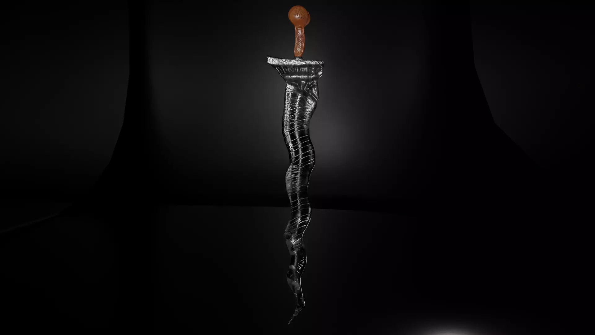 Keris Dagger 3D model_0