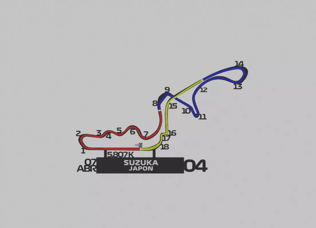 F1 Suzuka racing circuit Japan Free 3D print model