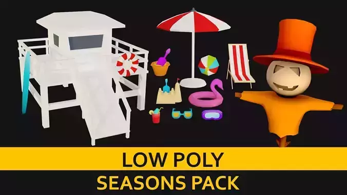 Four Seasons Props Pack - Lowpoly Assets