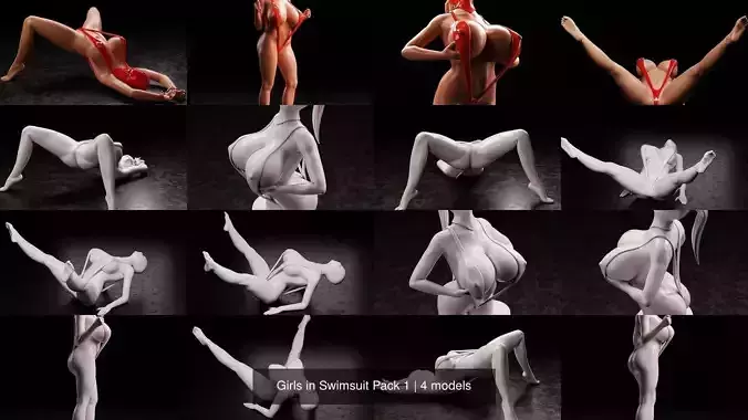 Girls in Swimsuit Pack 1