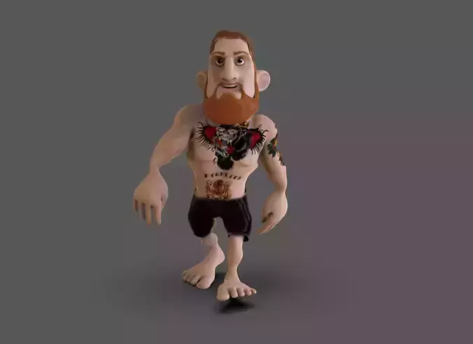 Conor McGregor Toon Low-poly 3D model