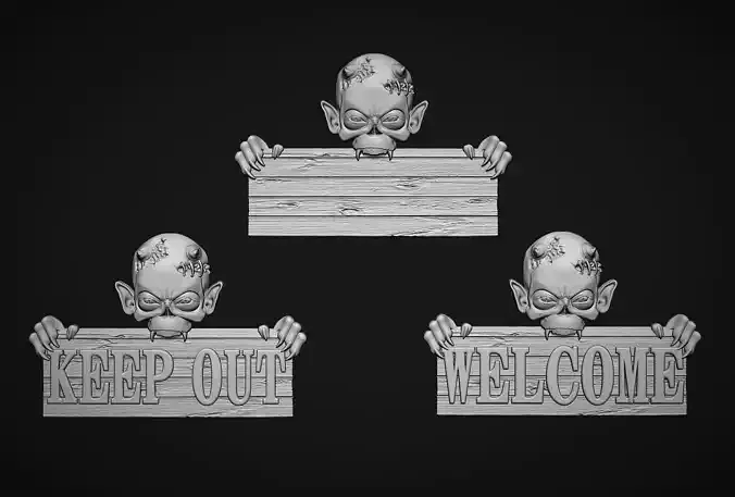 Creature Signboard  3D print model