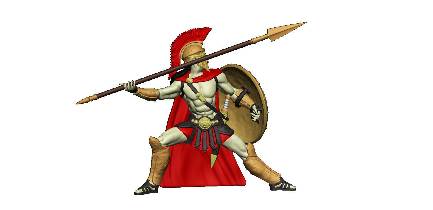 Spartan 8 Second set Medium spartan army 3D print model_12