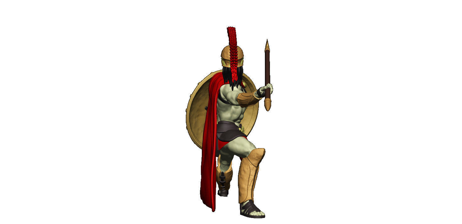 Spartan 8 Second set Medium spartan army 3D print model_17