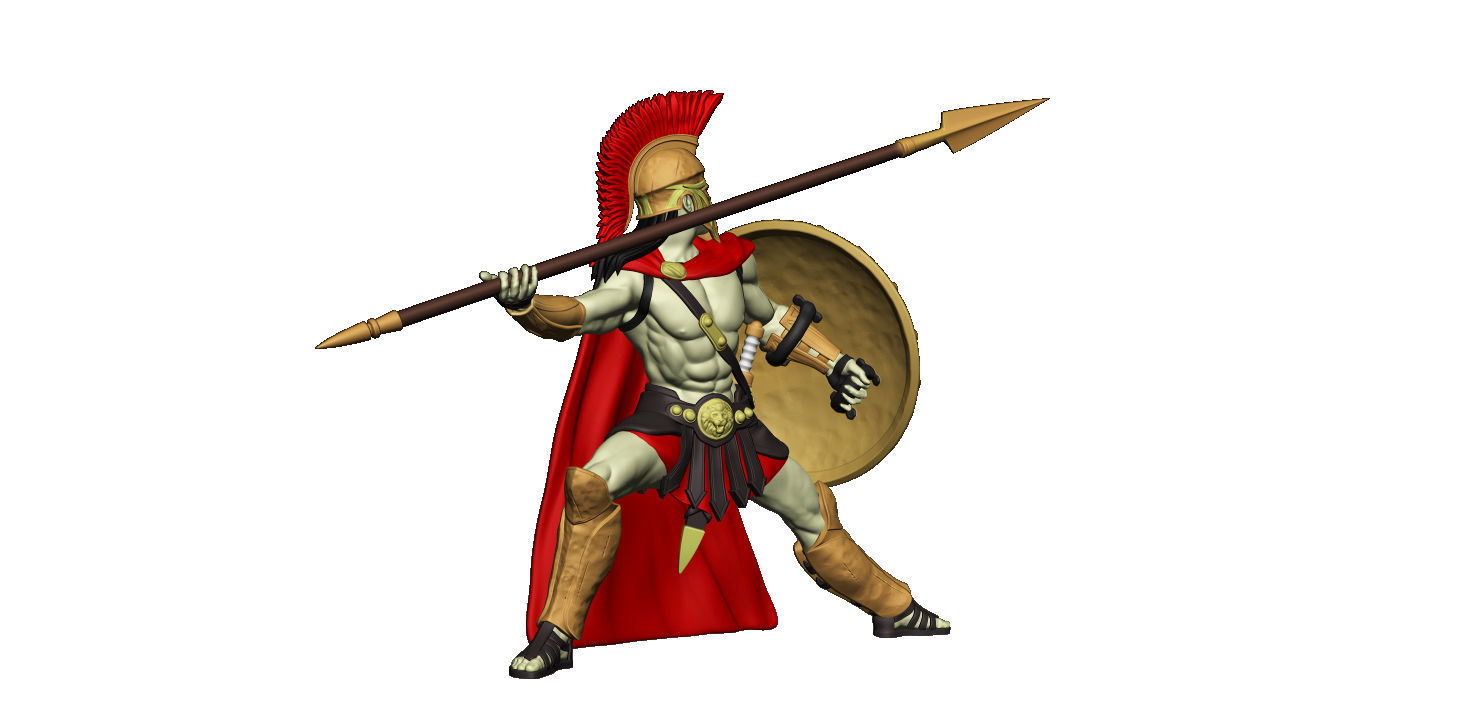 Spartan 8 Second set Medium spartan army 3D print model_16
