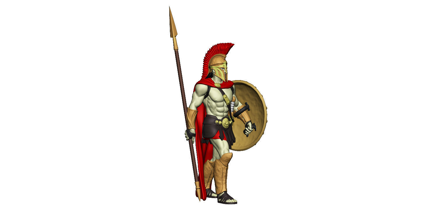 Spartan 9 Second set Medium spartan army 3D print model_12
