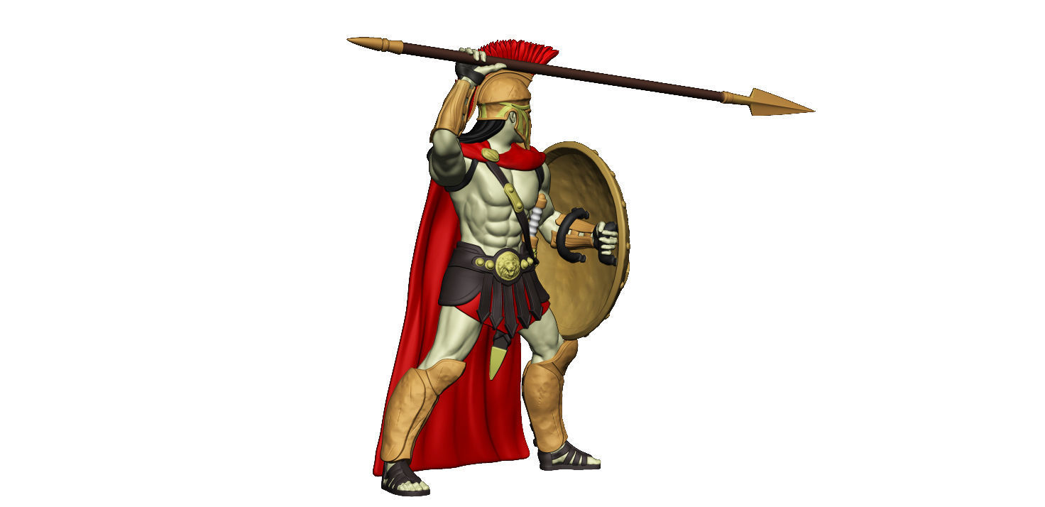 Spartan 10 Second set Medium spartan army 3D print model_11
