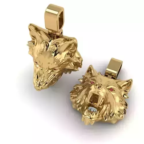 WOLF PENDANT II HOLLOW II HALF II