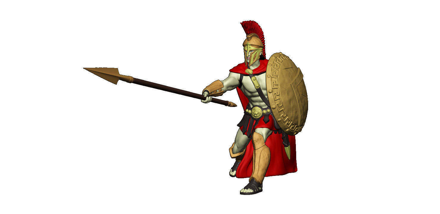 Spartan 11 Second set Medium spartan army 3D print model_11