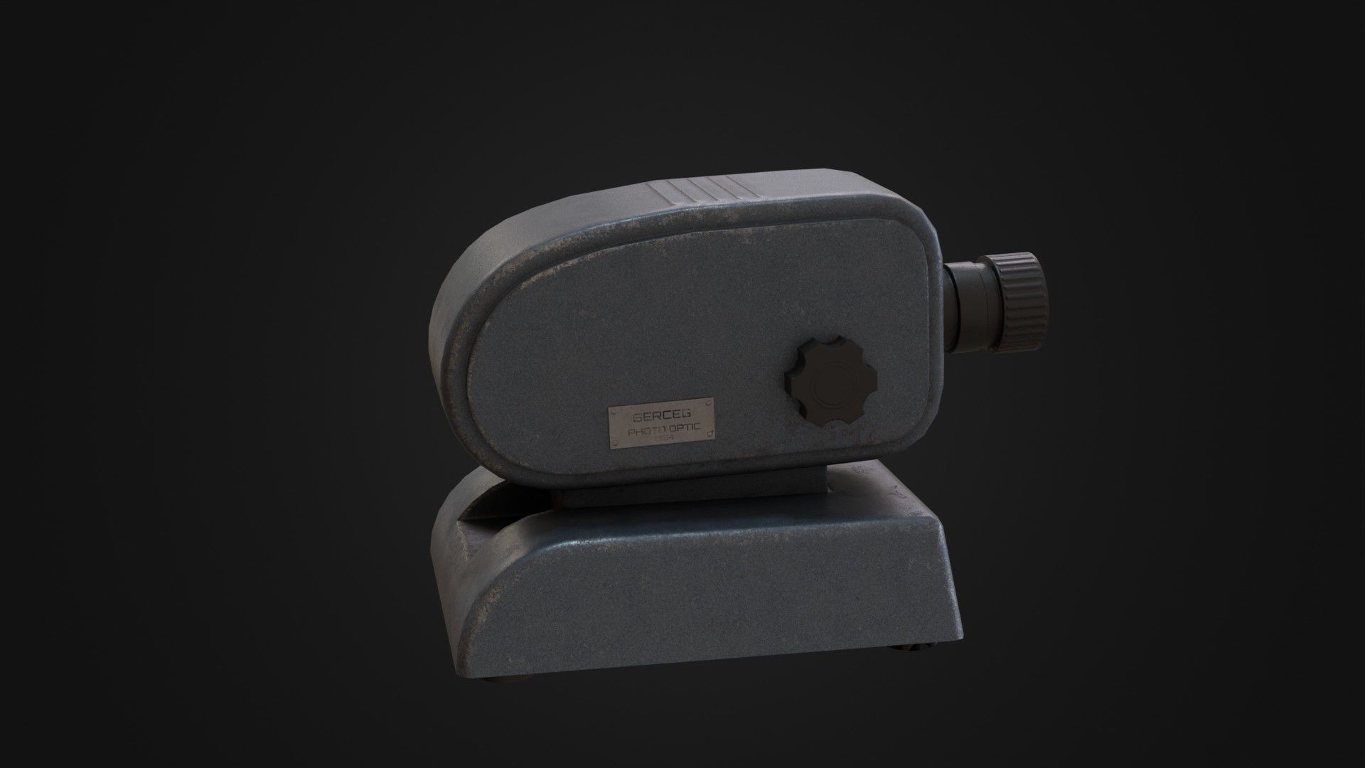 Old Soviet Slide Projector Low-poly 3D model_10