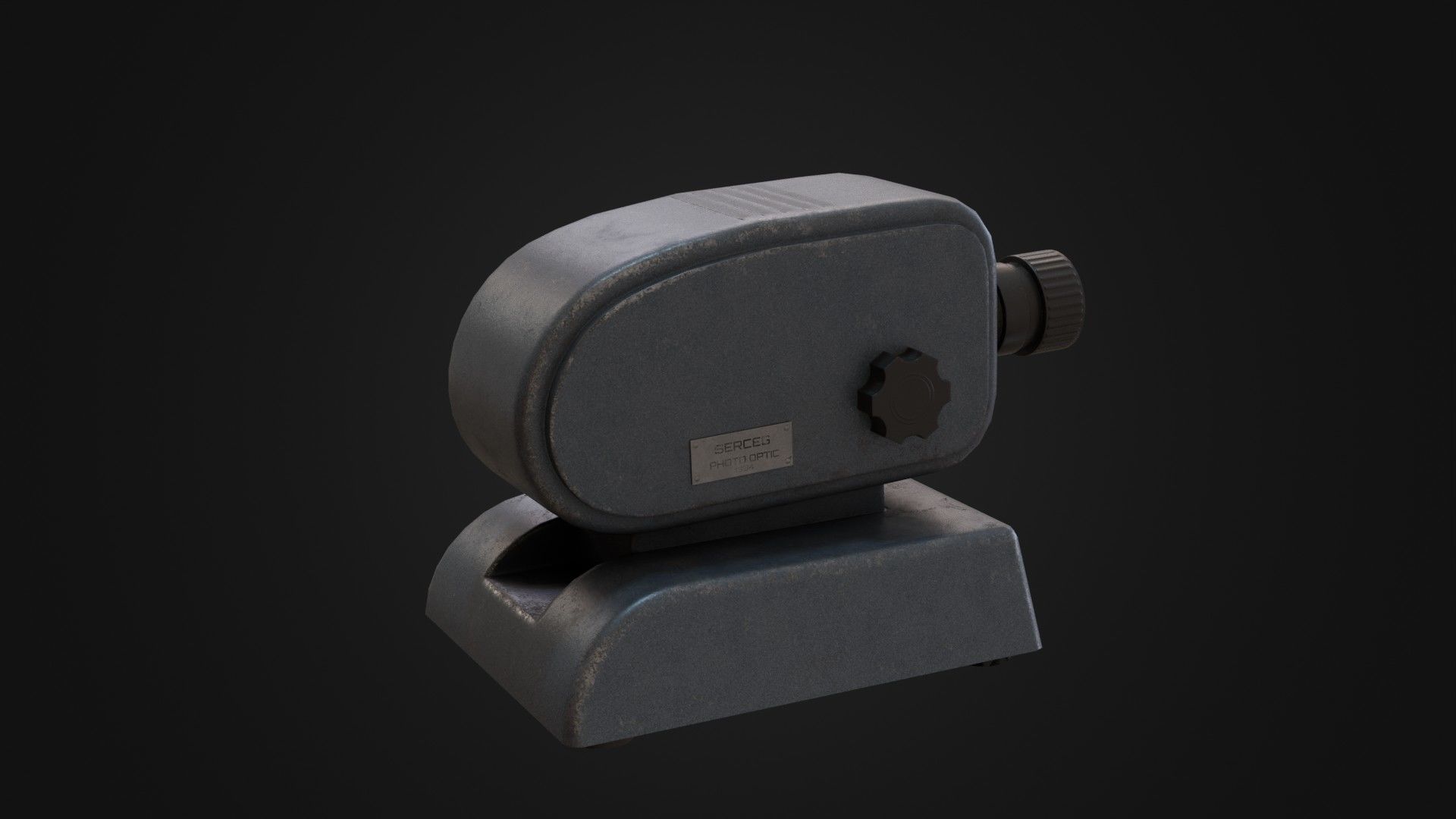 Old Soviet Slide Projector Low-poly 3D model_12
