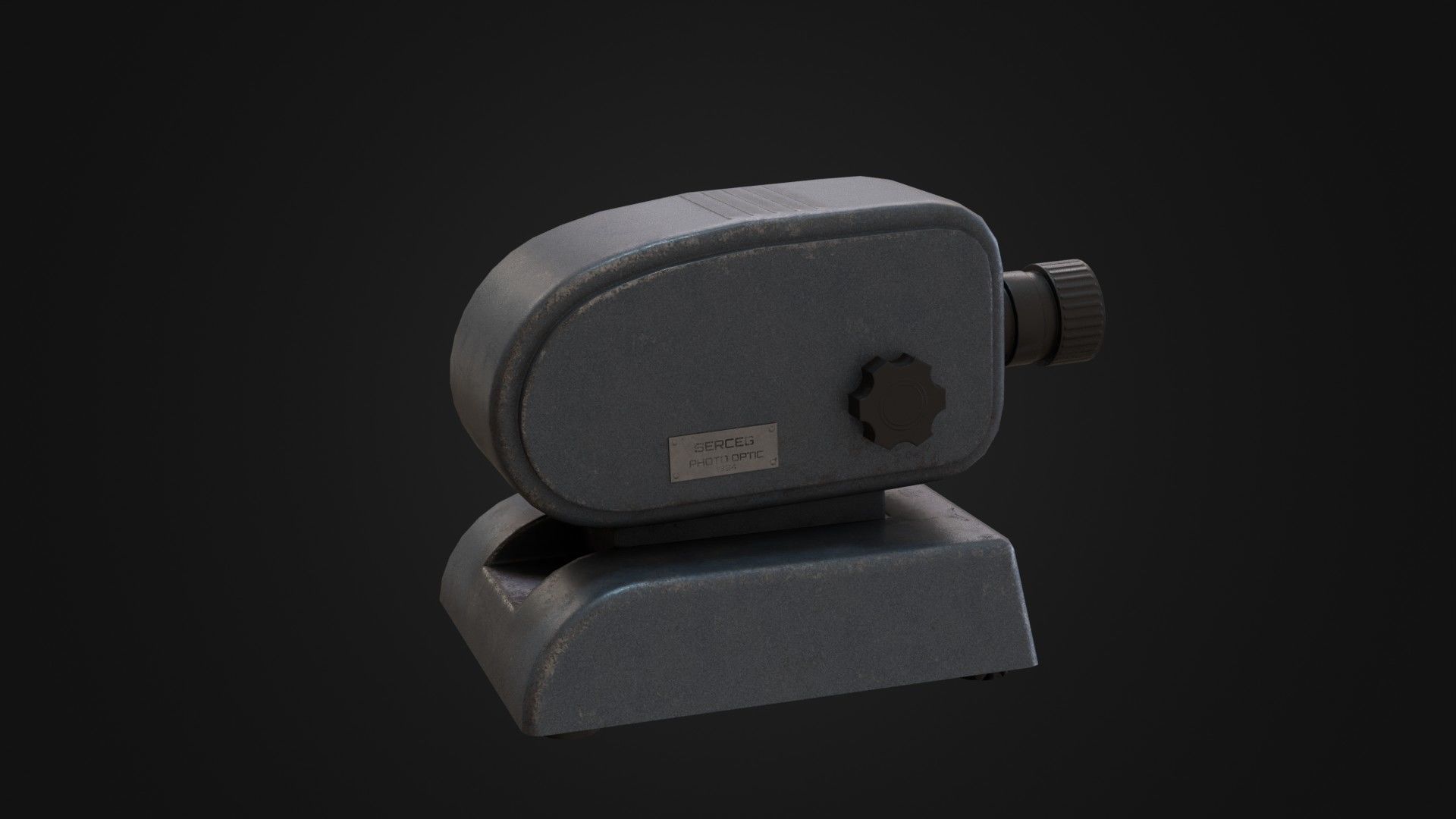 Old Soviet Slide Projector Low-poly 3D model_11