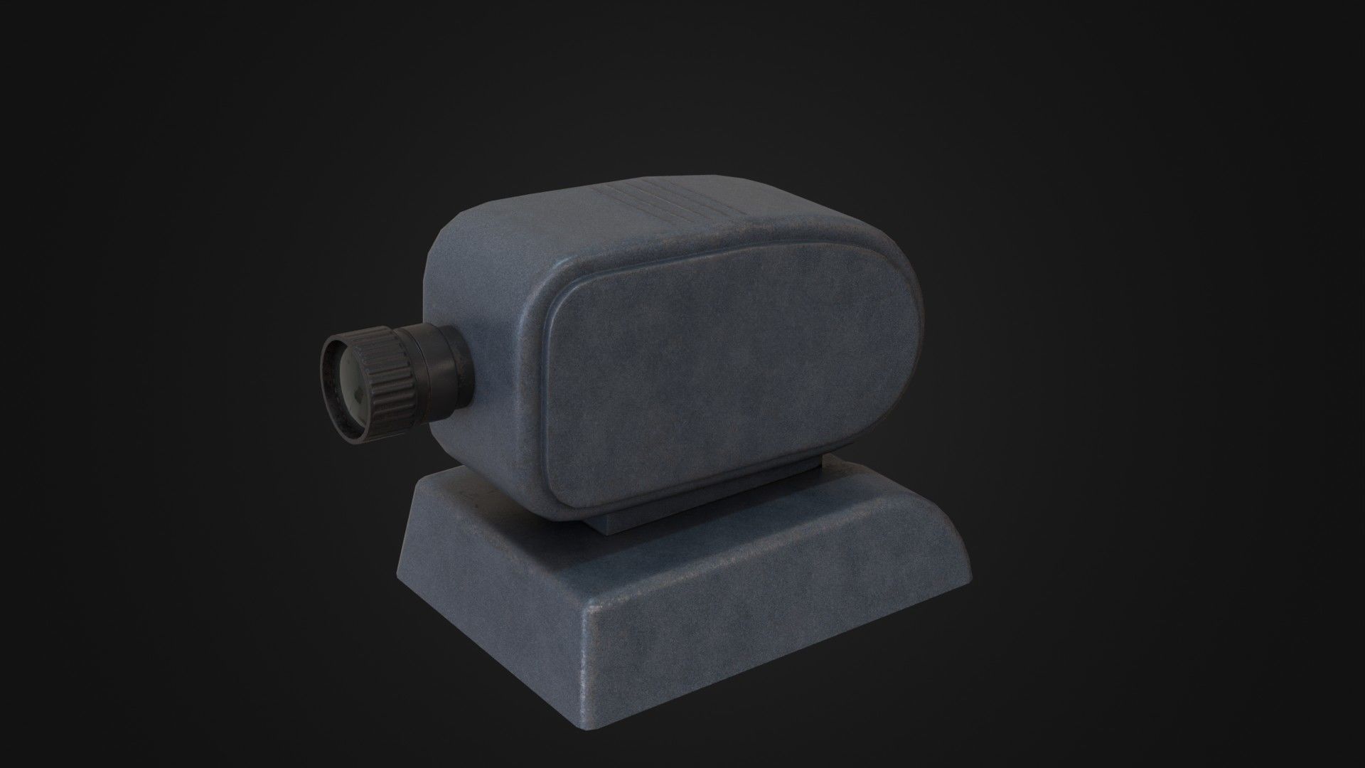 Old Soviet Slide Projector Low-poly 3D model_35