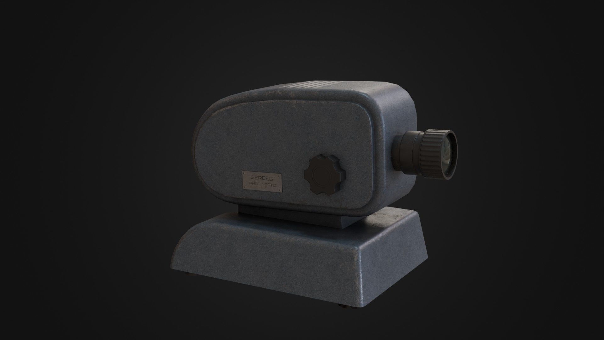 Old Soviet Slide Projector Low-poly 3D model_5