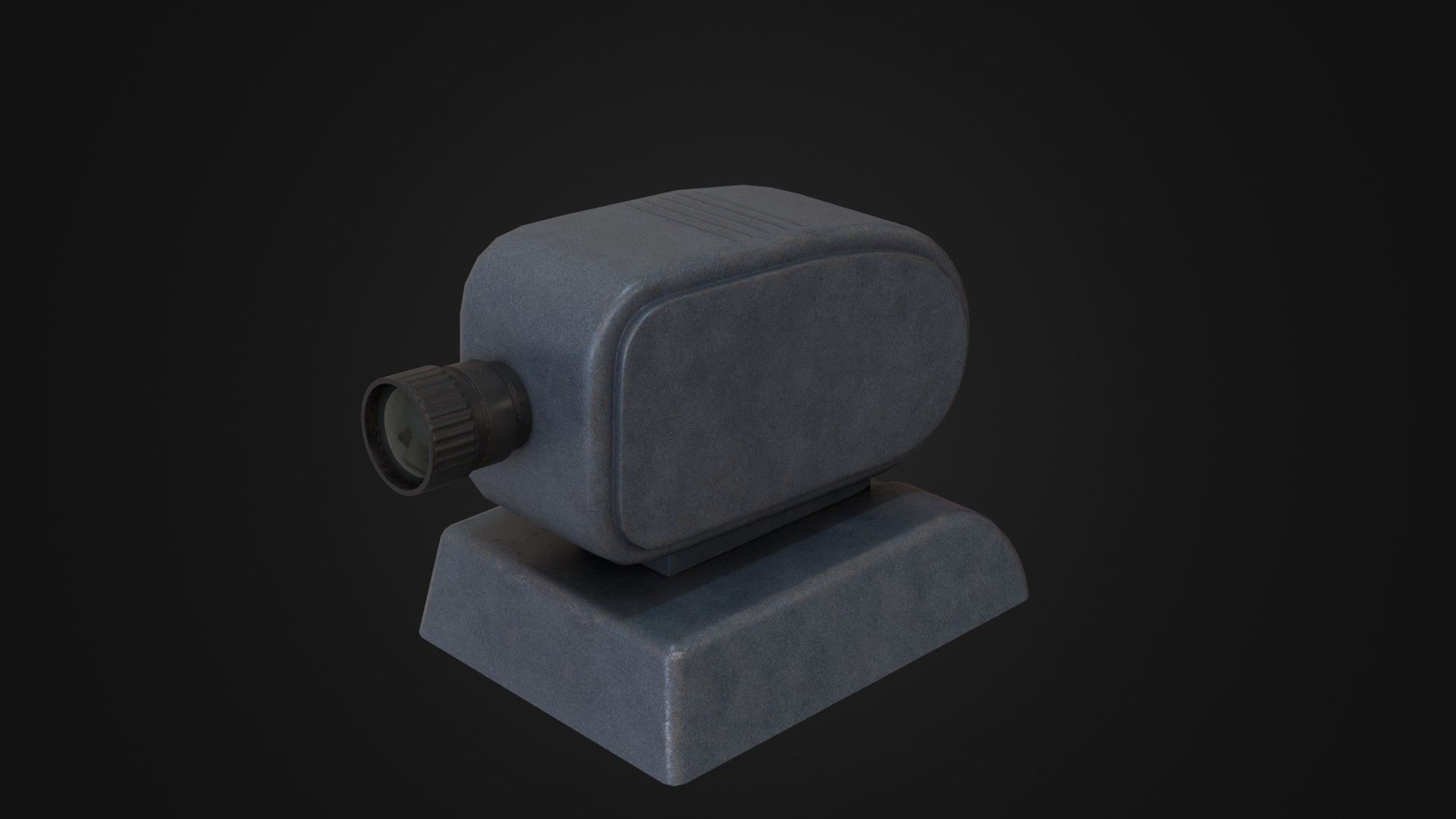 Old Soviet Slide Projector Low-poly 3D model_36