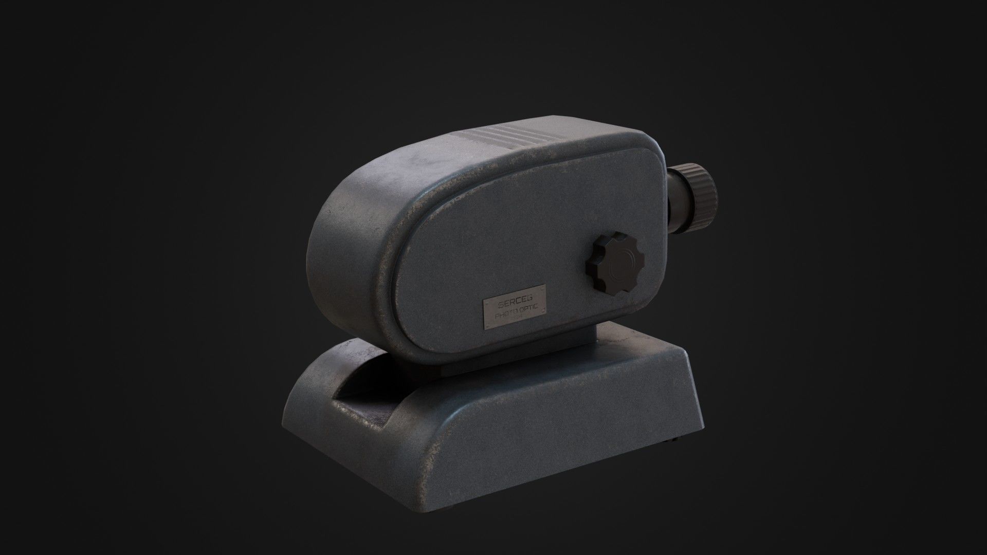 Old Soviet Slide Projector Low-poly 3D model_13