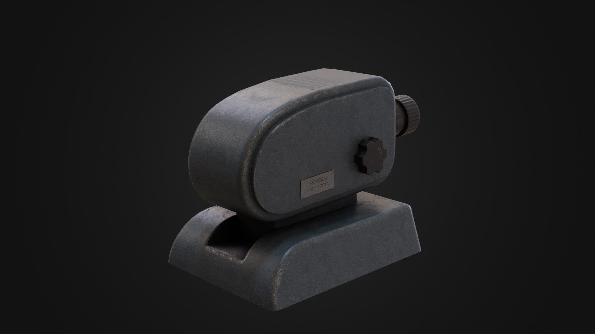 Old Soviet Slide Projector Low-poly 3D model_14
