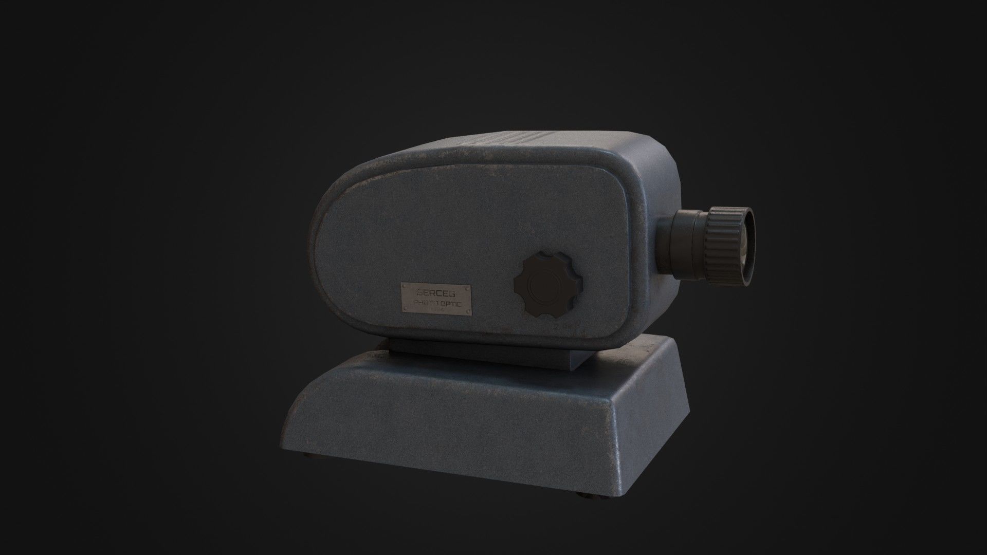 Old Soviet Slide Projector Low-poly 3D model_6