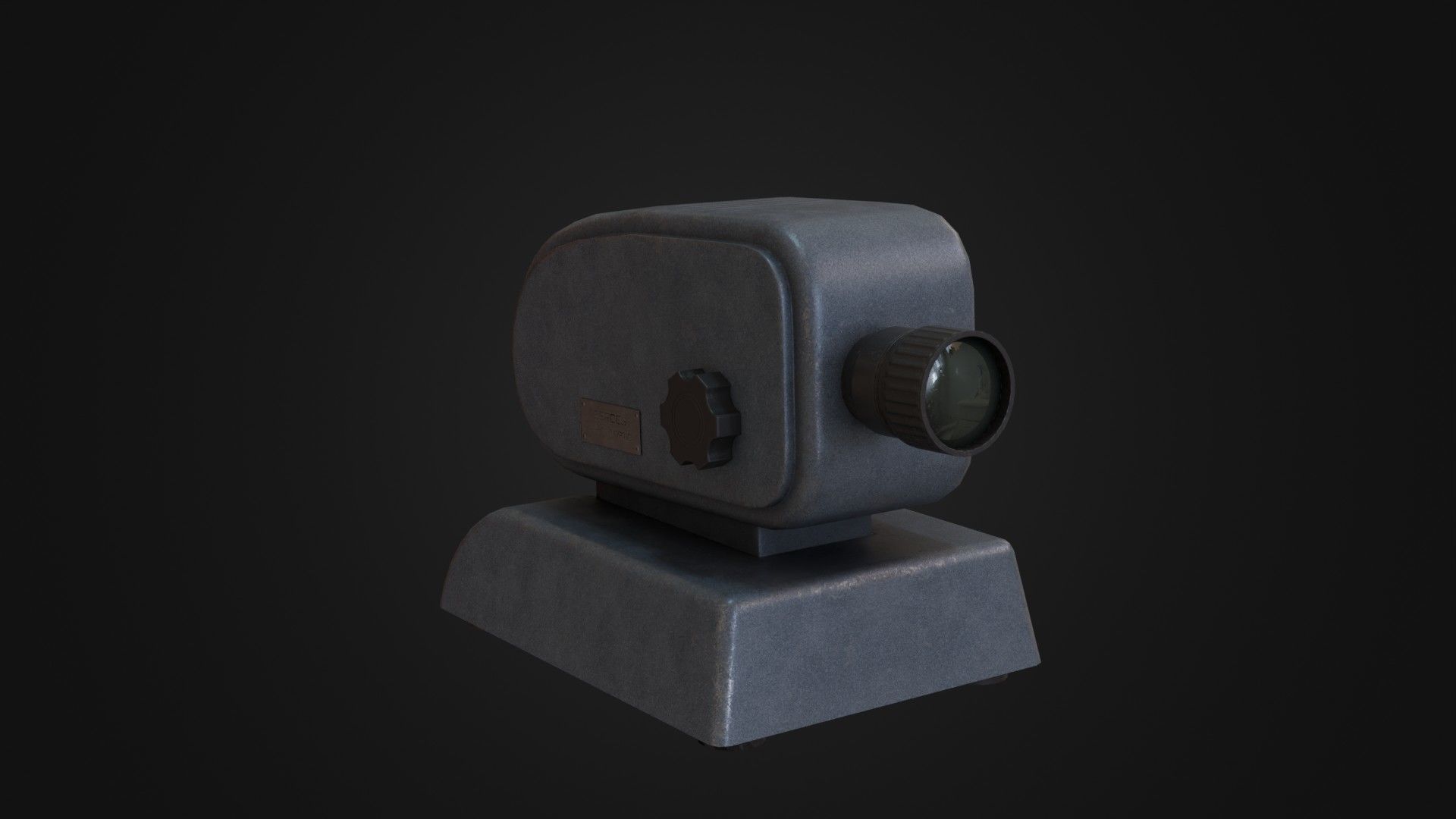 Old Soviet Slide Projector Low-poly 3D model_2