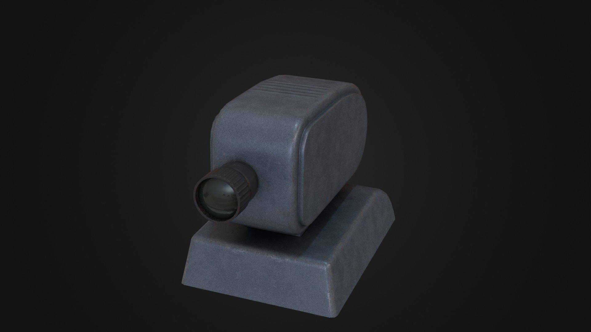 Old Soviet Slide Projector Low-poly 3D model_39
