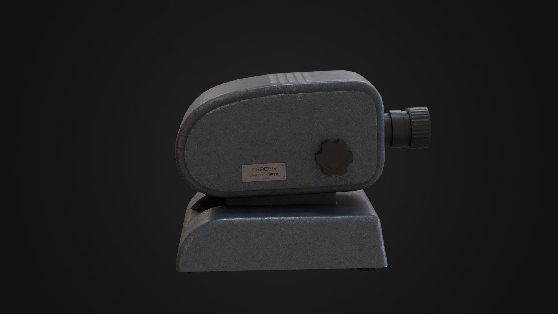 Old Soviet Slide Projector Low-poly 3D model_9