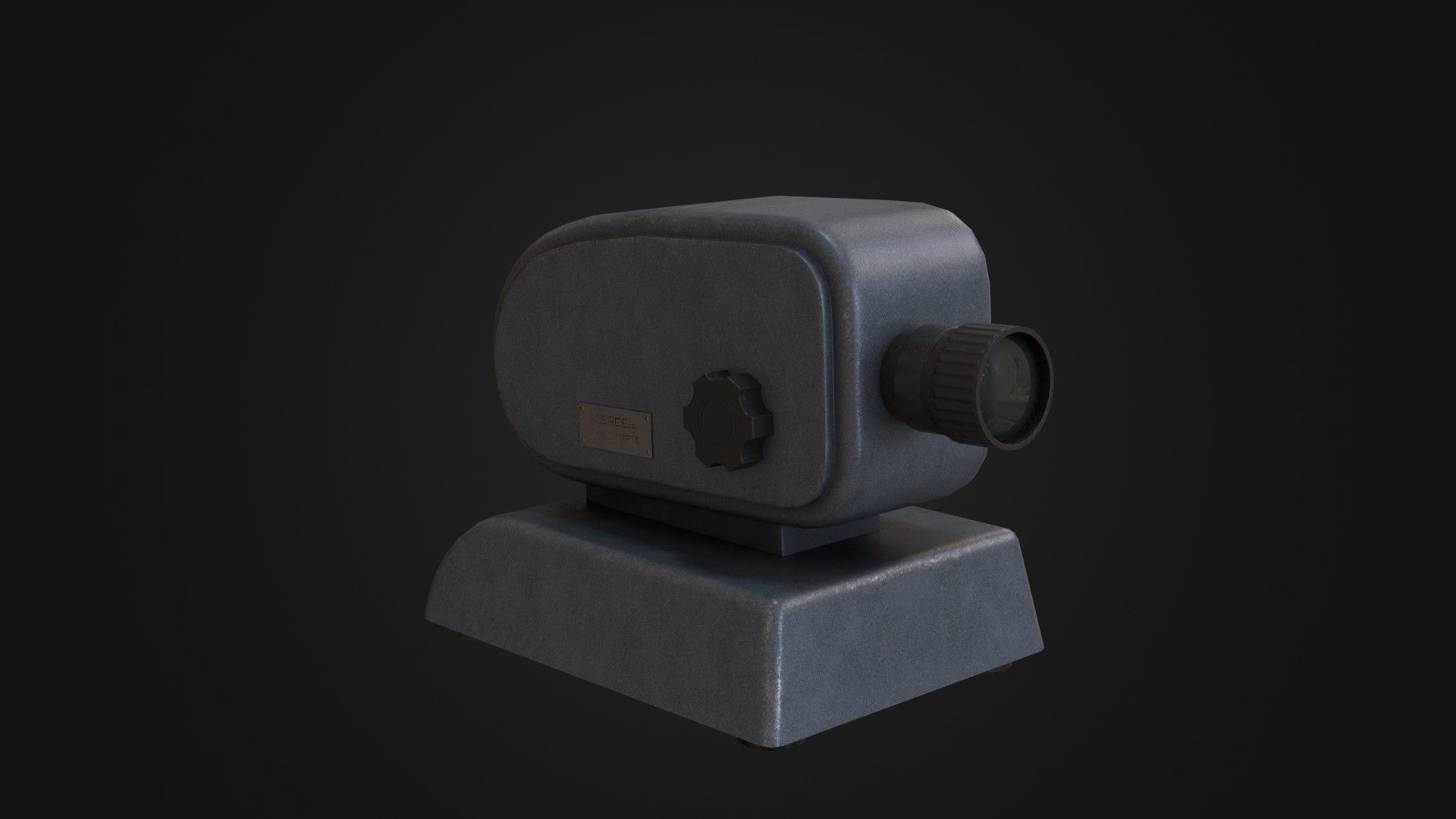 Old Soviet Slide Projector Low-poly 3D model_3