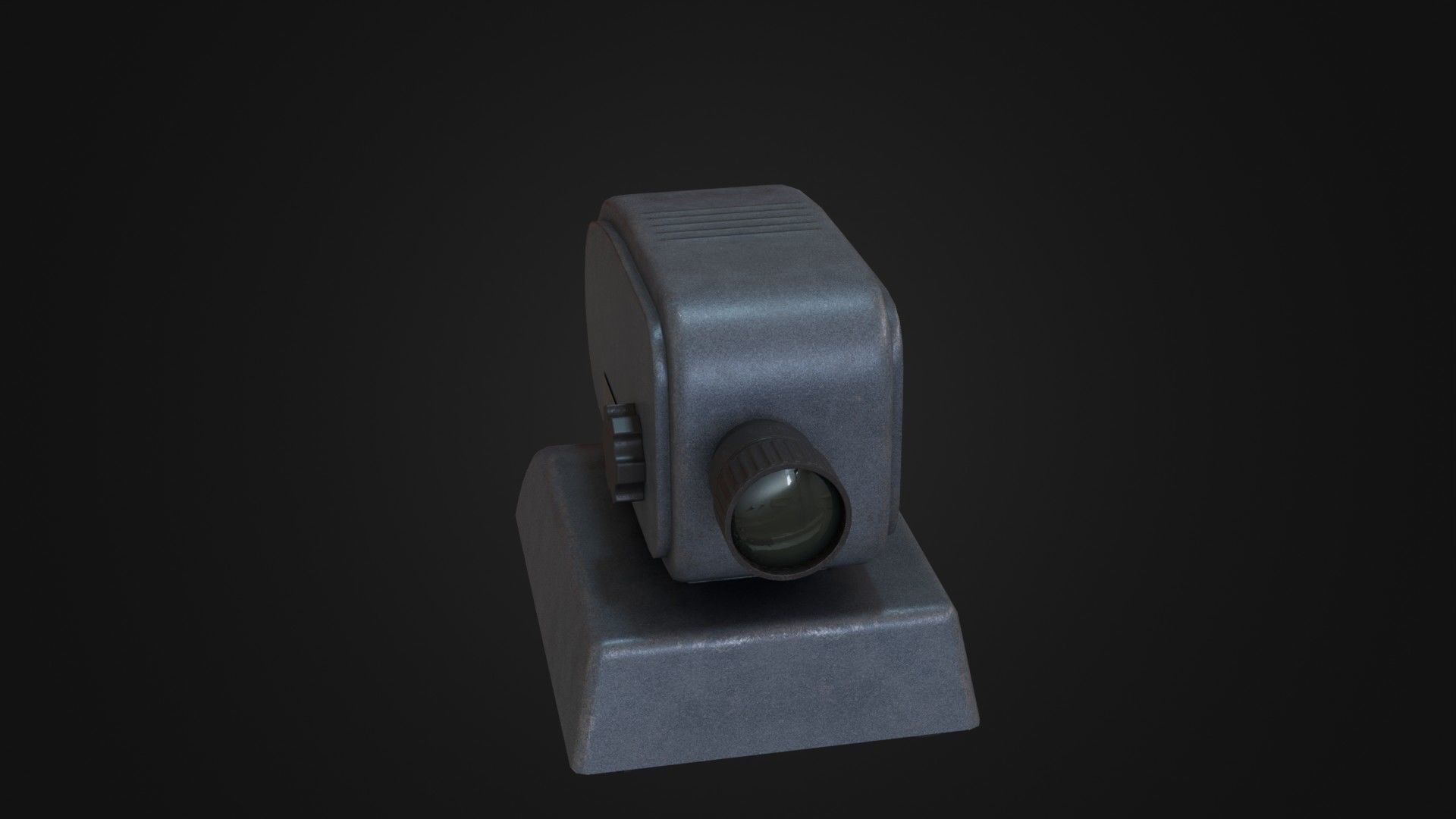 Old Soviet Slide Projector Low-poly 3D model_43