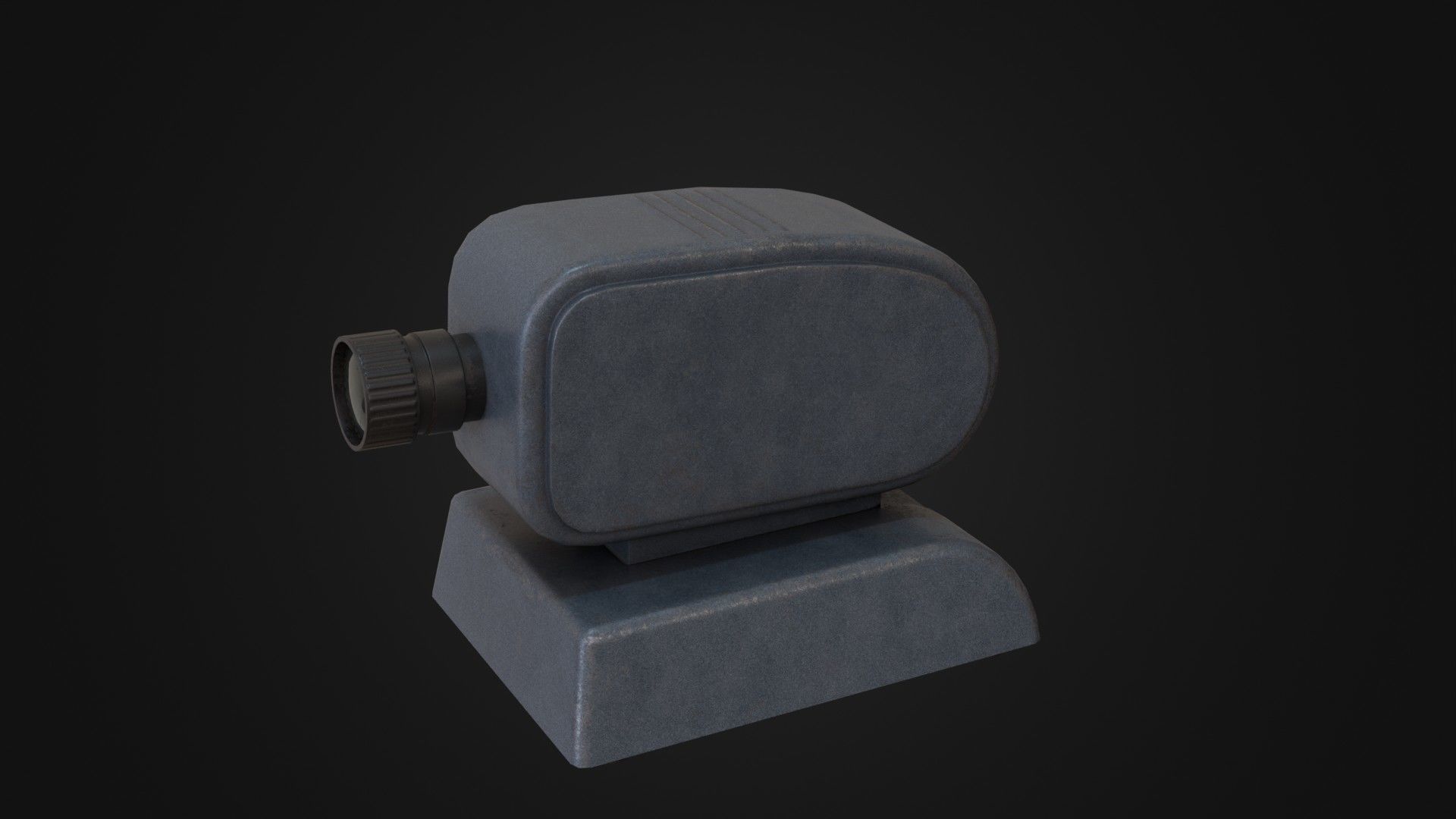 Old Soviet Slide Projector Low-poly 3D model_34