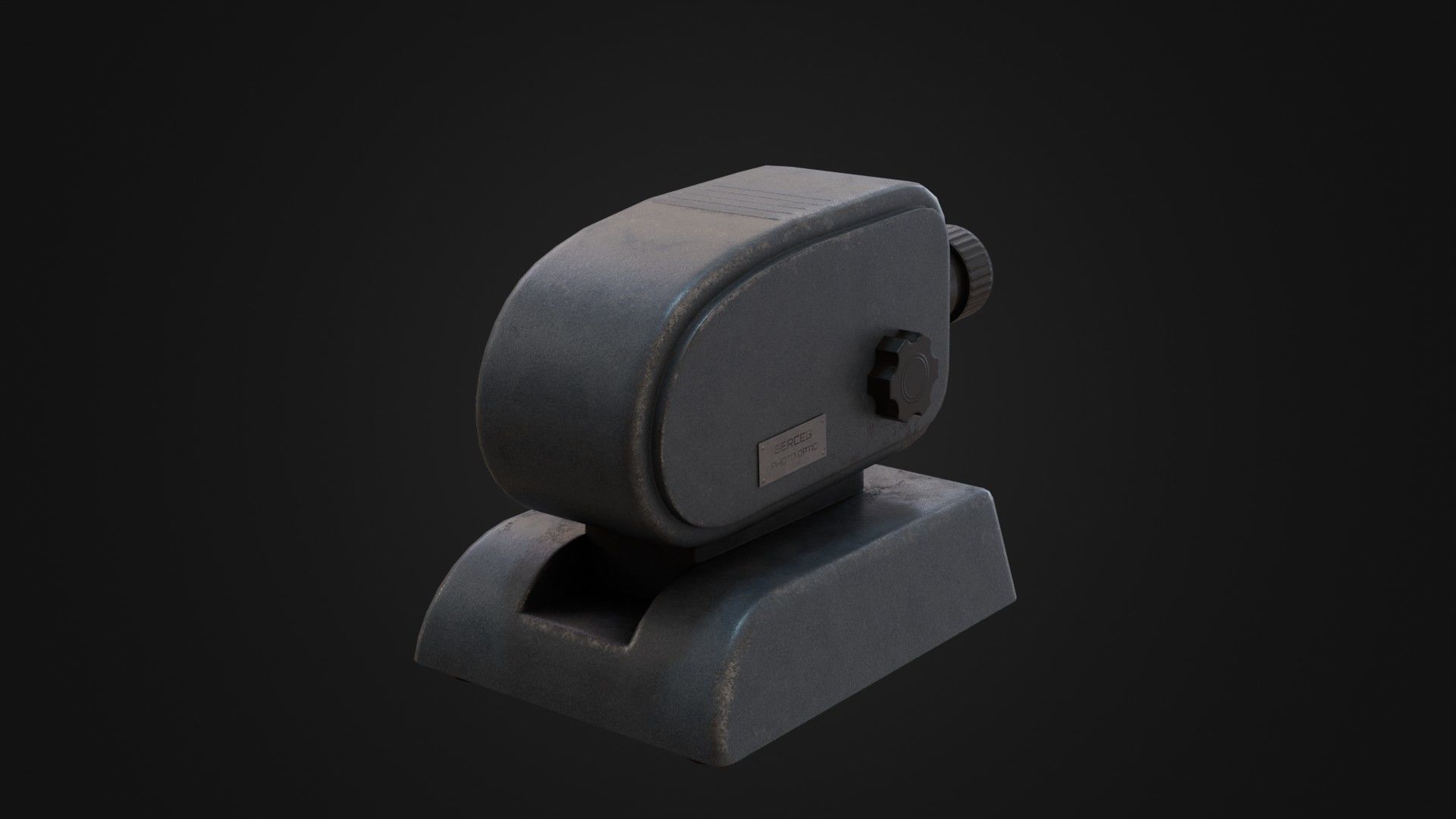 Old Soviet Slide Projector Low-poly 3D model_15
