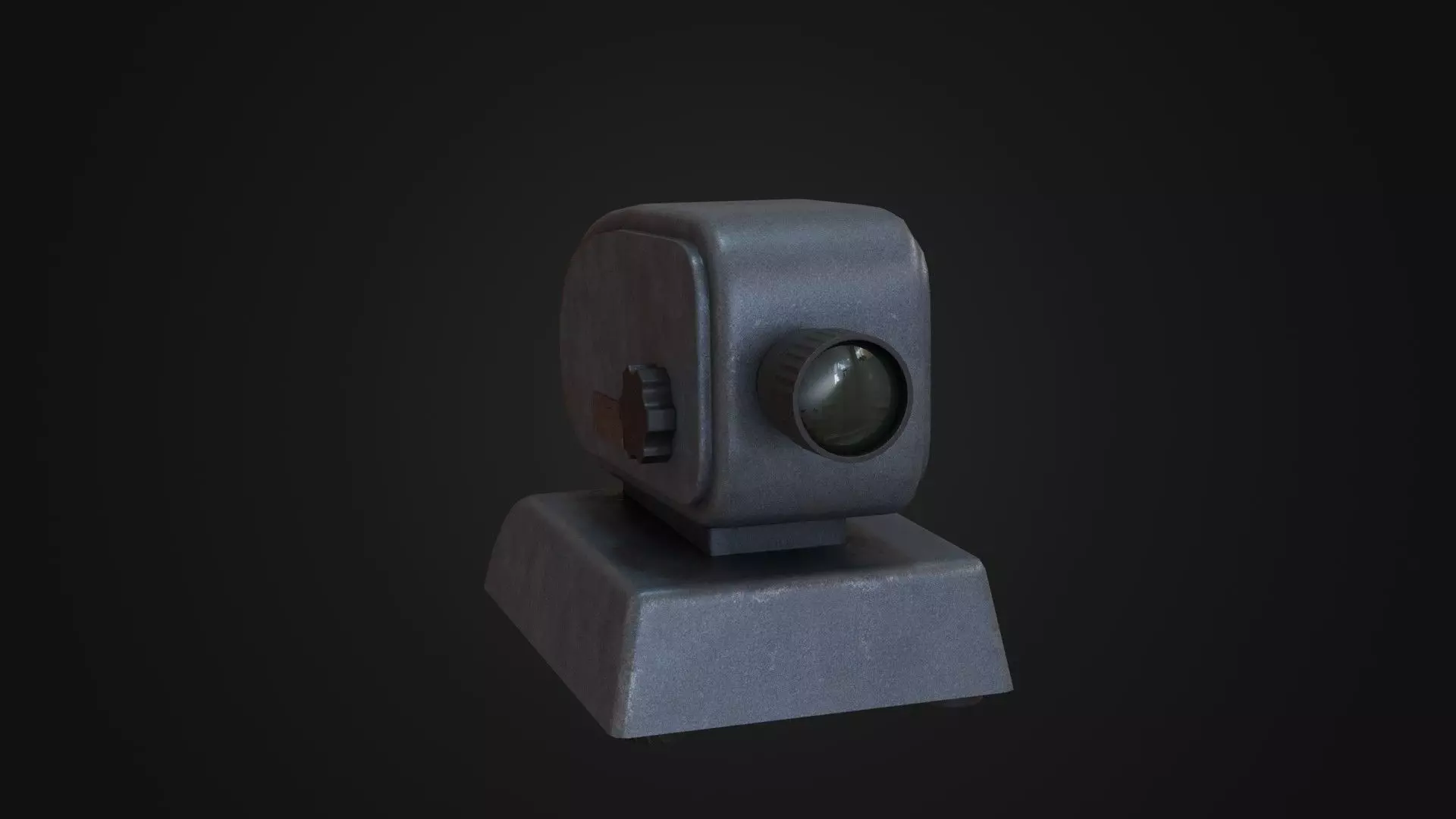 Old Soviet Slide Projector Low-poly 3D model_0