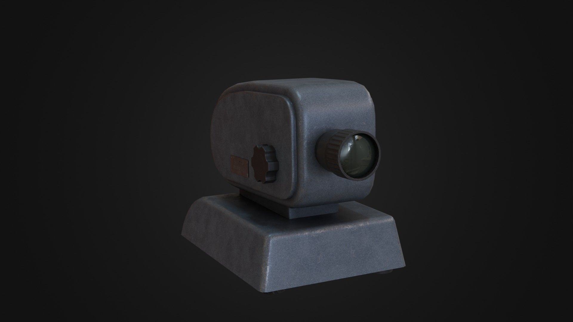 Old Soviet Slide Projector Low-poly 3D model_1
