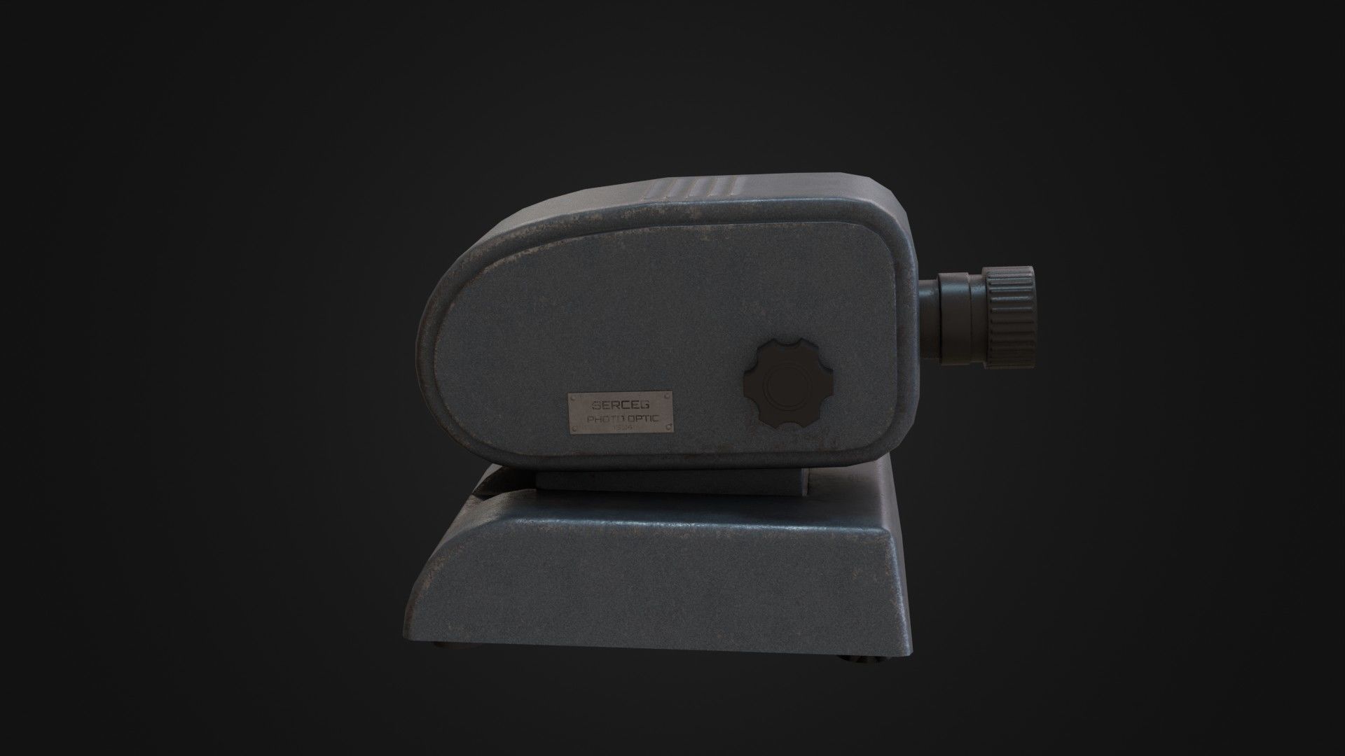 Old Soviet Slide Projector Low-poly 3D model_8