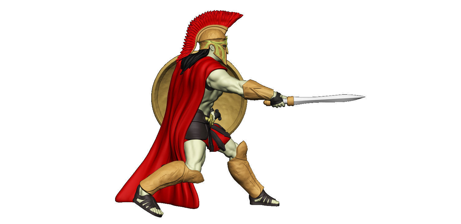 Spartan 12 Second set Medium spartan army 3D print model_14