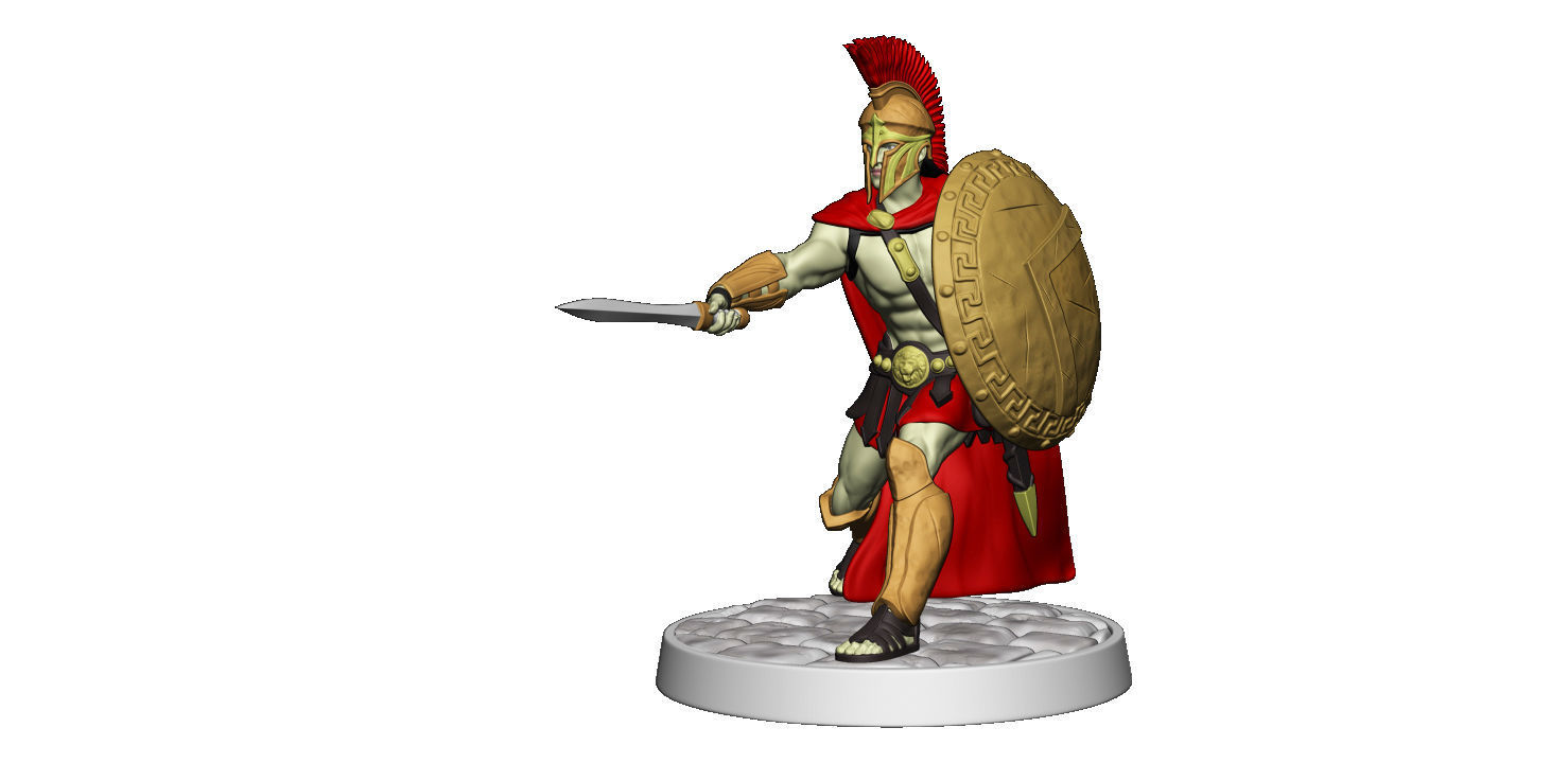 Spartan 12 Second set Medium spartan army 3D print model_18