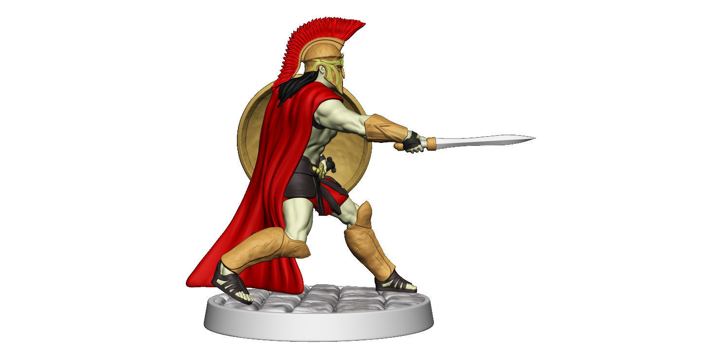 Spartan 12 Second set Medium spartan army 3D print model_16