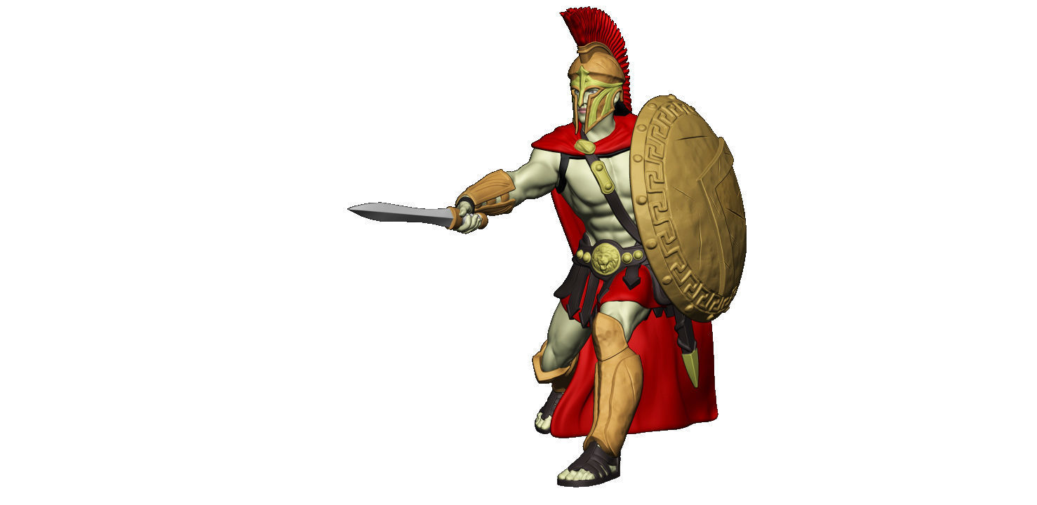Spartan 12 Second set Medium spartan army 3D print model_12