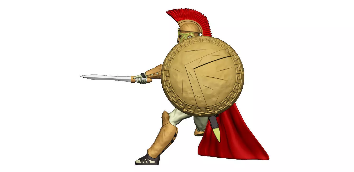 Spartan 12 Second set Medium spartan army 3D print model_0