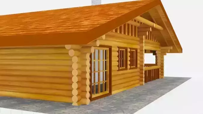 Log Cabin 3D model