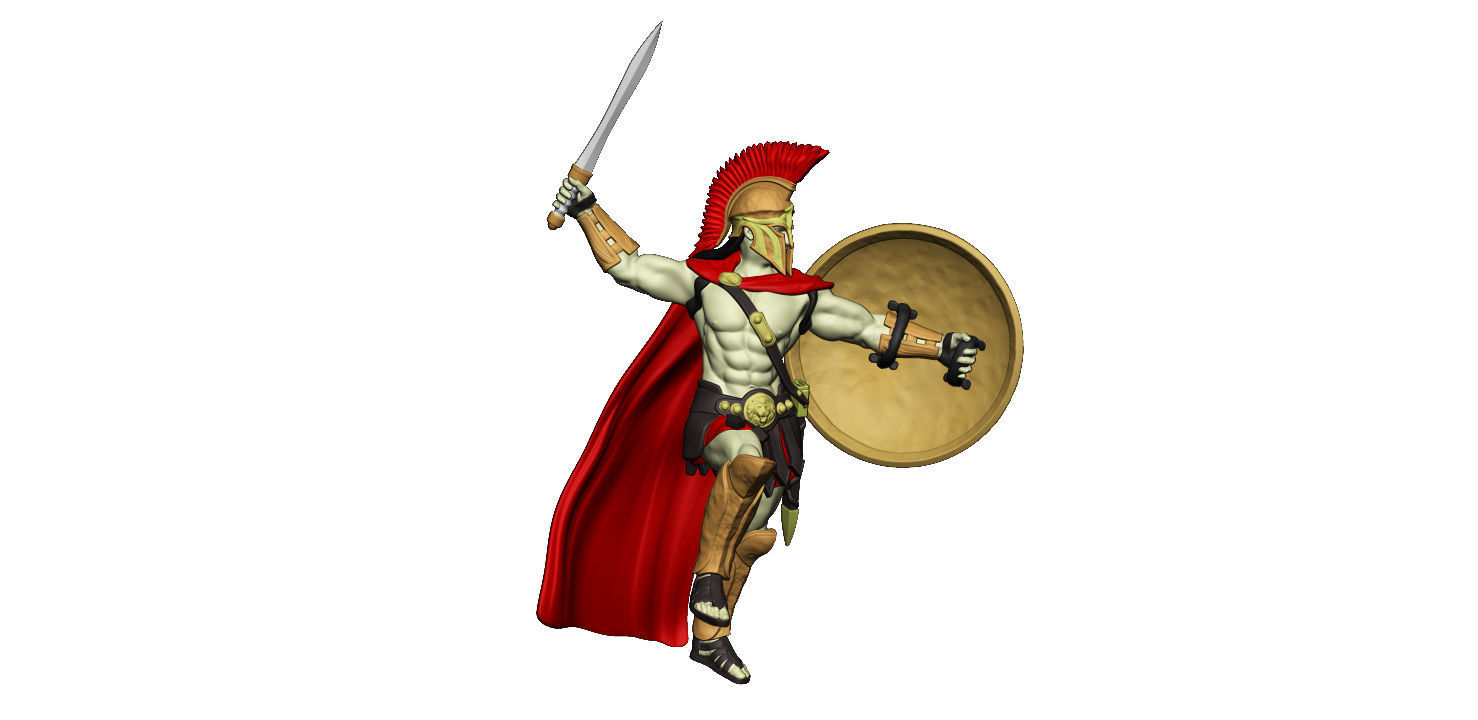 Spartan 13 Second set Medium spartan army 3D print model_7