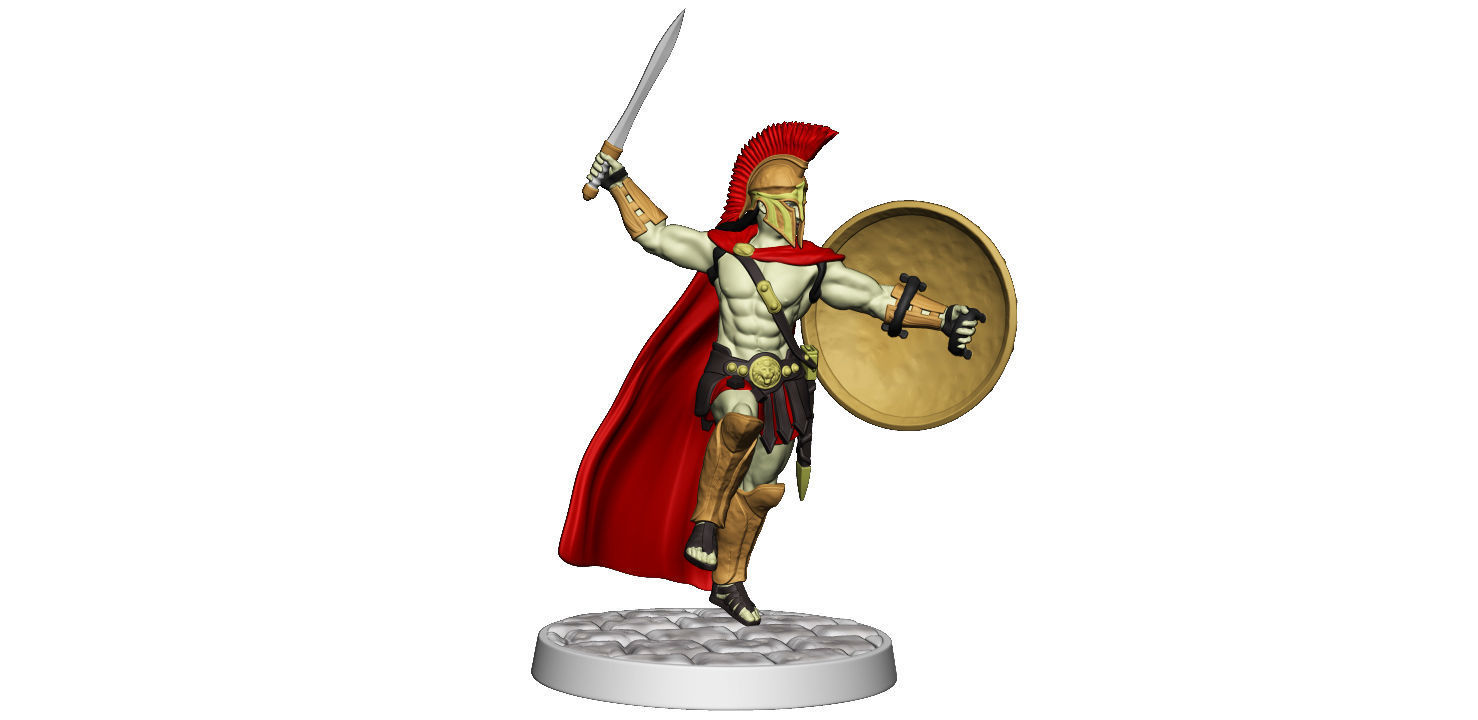 Spartan 13 Second set Medium spartan army 3D print model_11
