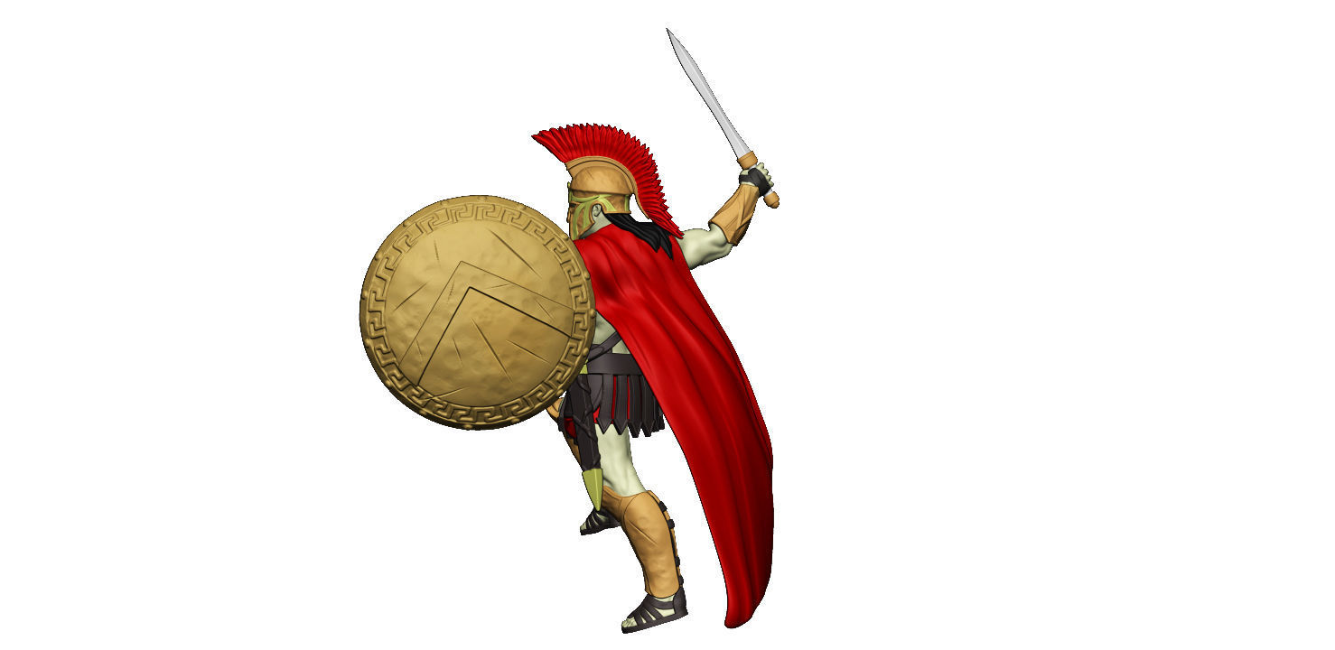 Spartan 13 Second set Medium spartan army 3D print model_8