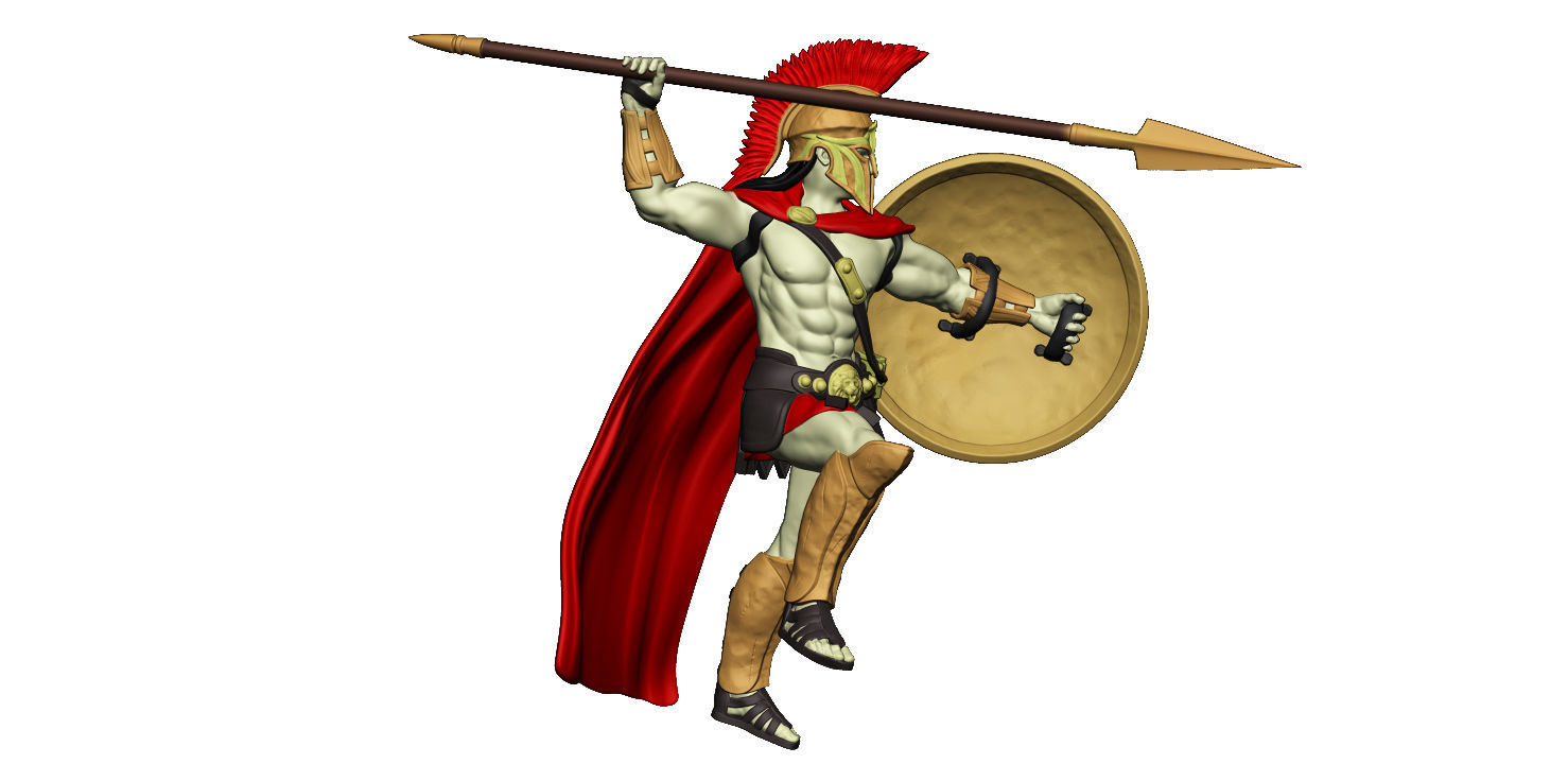 Spartan 14 Second set Medium spartan army 3D print model_14